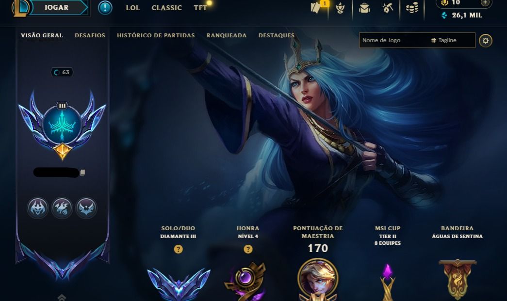 CONTA 2013 DIAMANTE 3 - 54 SKIN - 90+ CHAMP + MMR BOM! - 100% SEGURA!