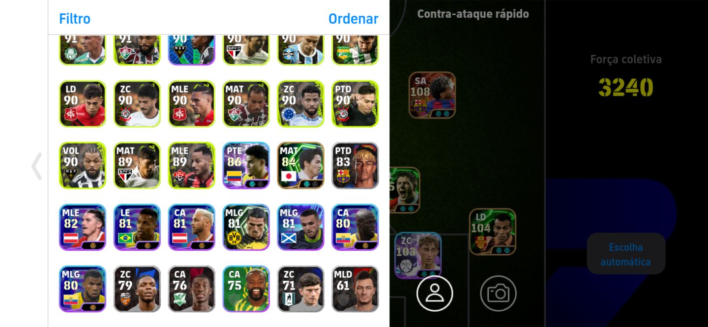 Conta efootball novo Harry Kane, CR7 big time, Yamal big time e Messi big time