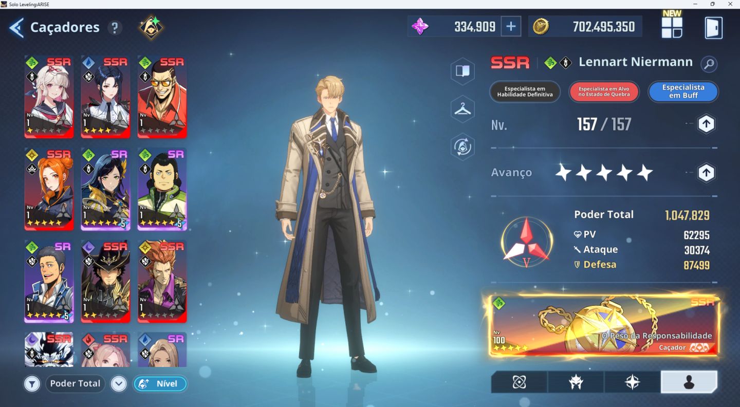 CONTA SOLO LEVELING: ARISE. LV 157, POWER 4kk600