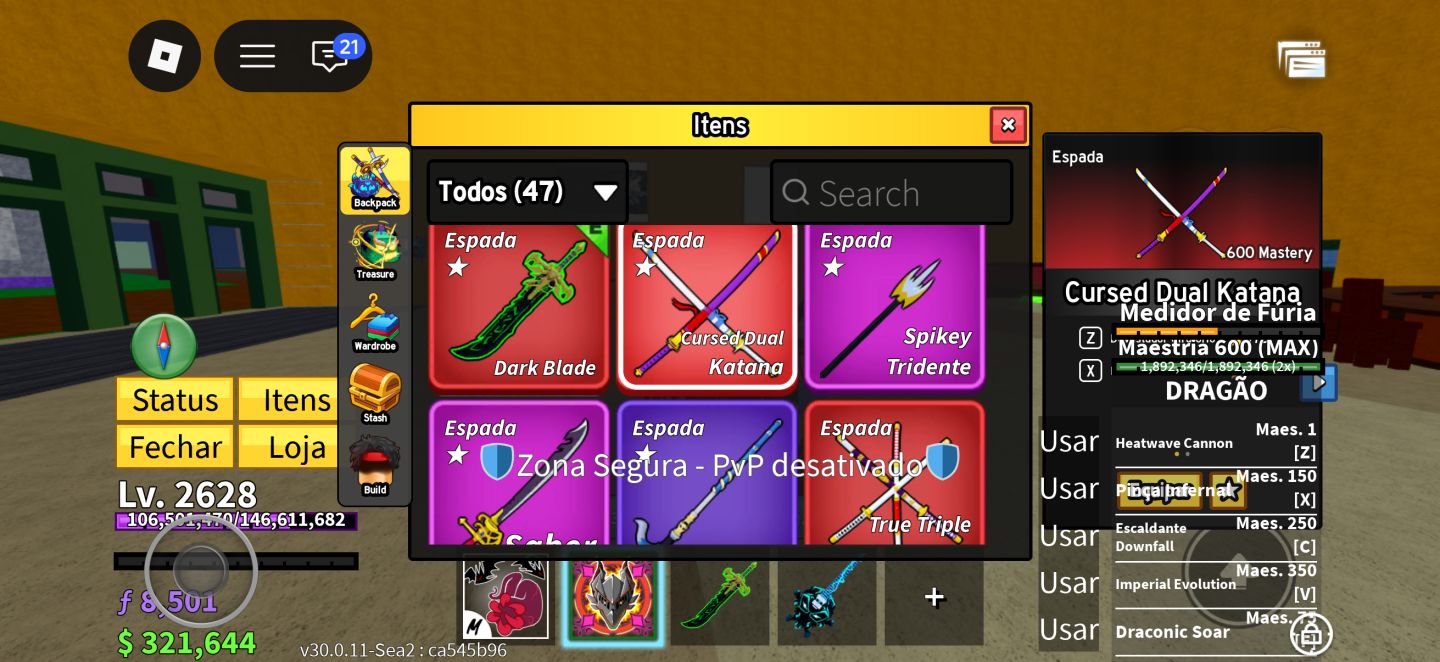 CONTA BLOX FRUITS ANTIGA COM DRAGON PERM e PORTAL PERM!!!
