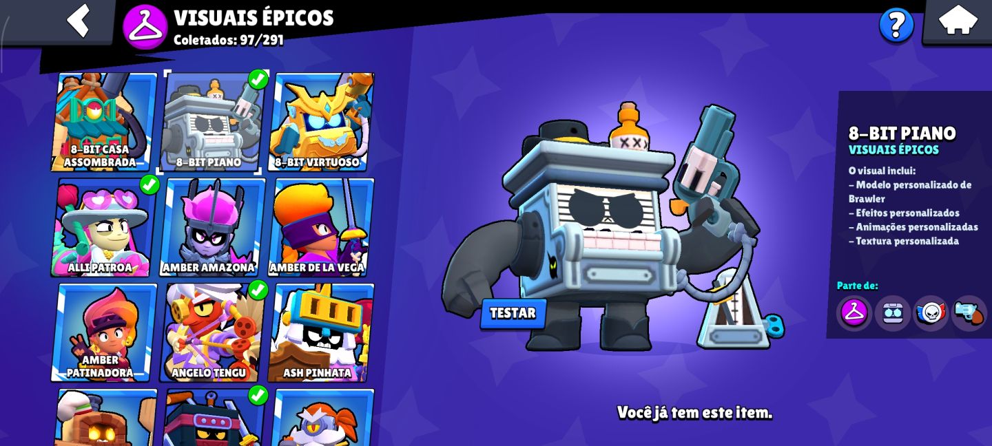CONTA FA | BRAWL STARS | MUITAS SKINS | DONO ÚNICO