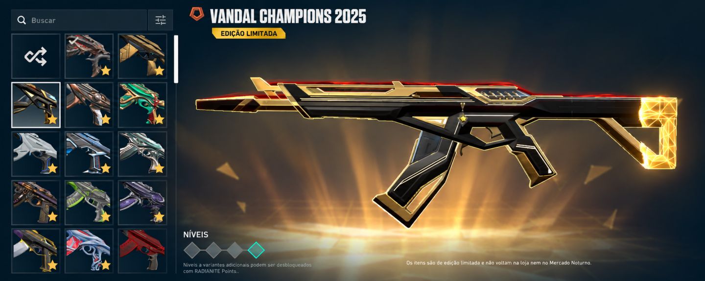 Conta de Valorant Ex radiant ep5, com muitas skins de armas e facas que se foram