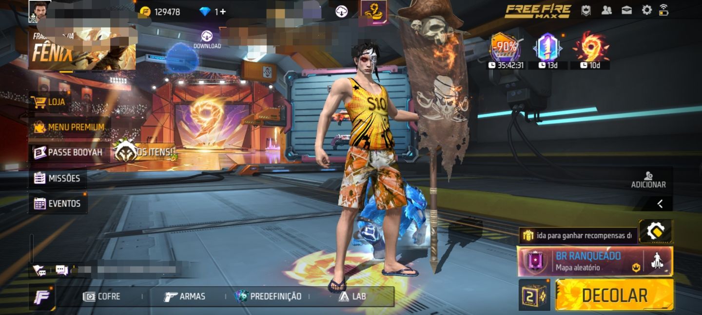 CONTA DE FREE FIRE COM 8 ANOS !/COM BASTANTE SKIN BONITAS, EVOLUTIVAS E RARAS !