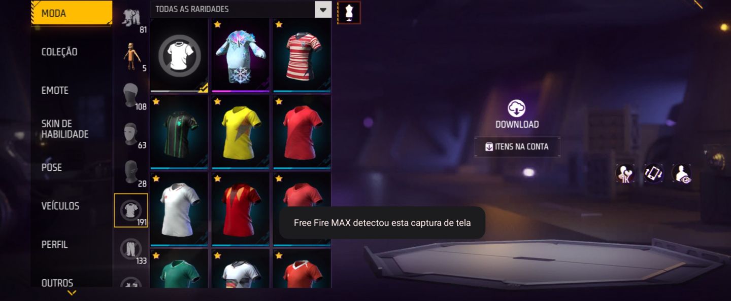 CONTA FULL ATT DE FREE FIRE PARA APOSTADO SKINS BASICAS