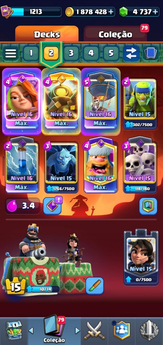 CONTA +12K TROFÉUS 2 EVOLUÇÕES E 5 NÍVEL MAX