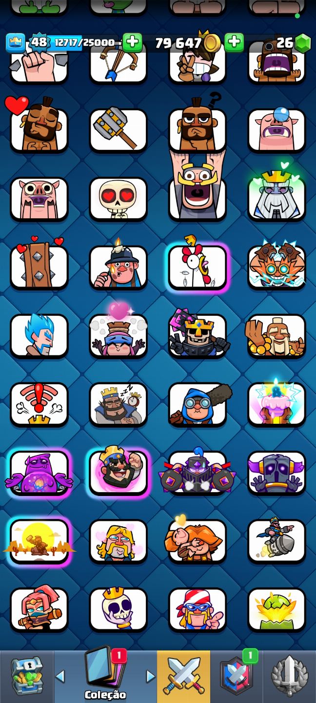 Conta de clash Royale gemada no preço/ com vários itens raros