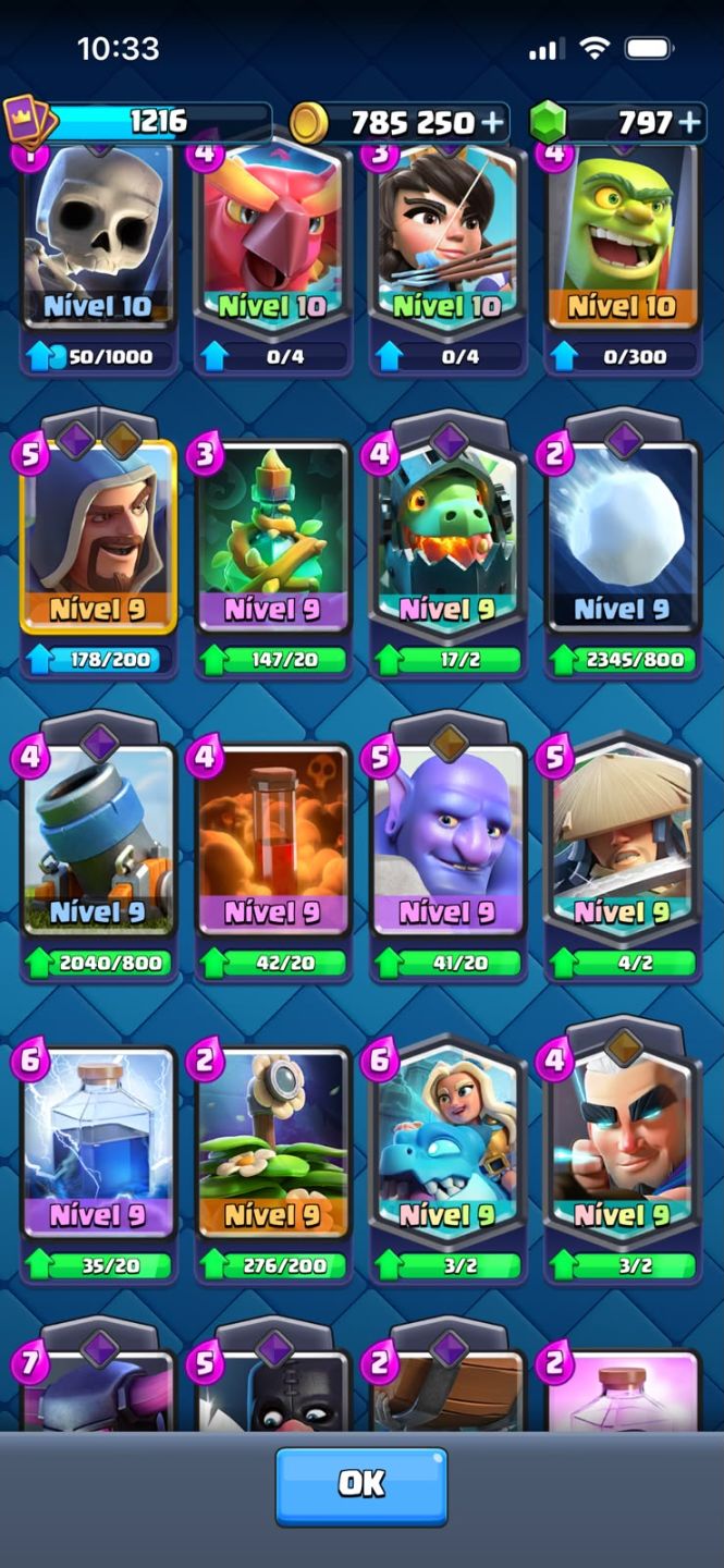 Conta de clash rara mt rara