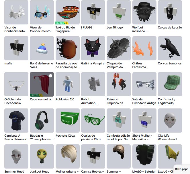 CONTA ROBLOX - Gamepass + ITENS DE AVATAR
