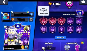 Conta Brawl Stars 71k de troféus