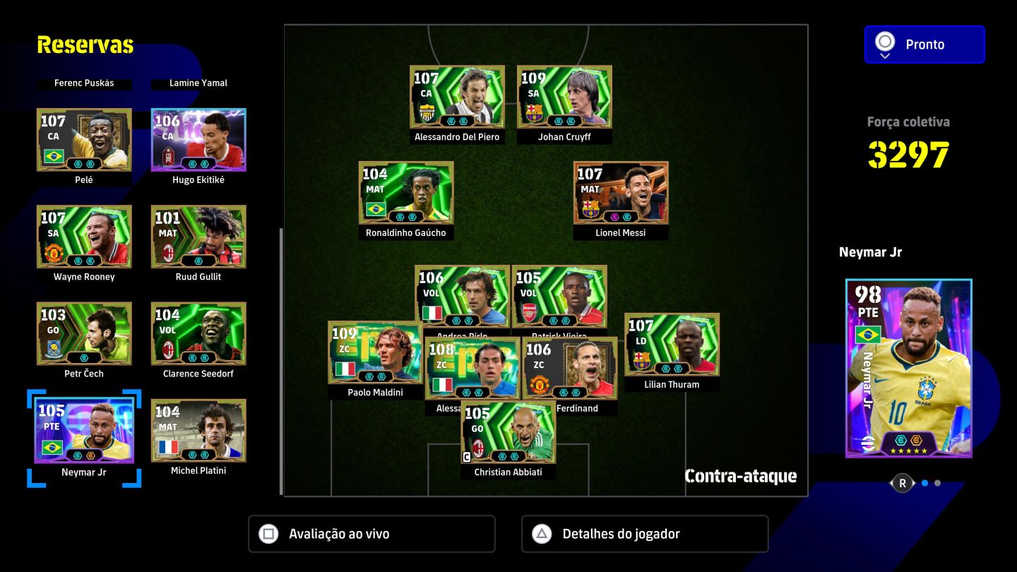 Conta efootball top muito jogandores top