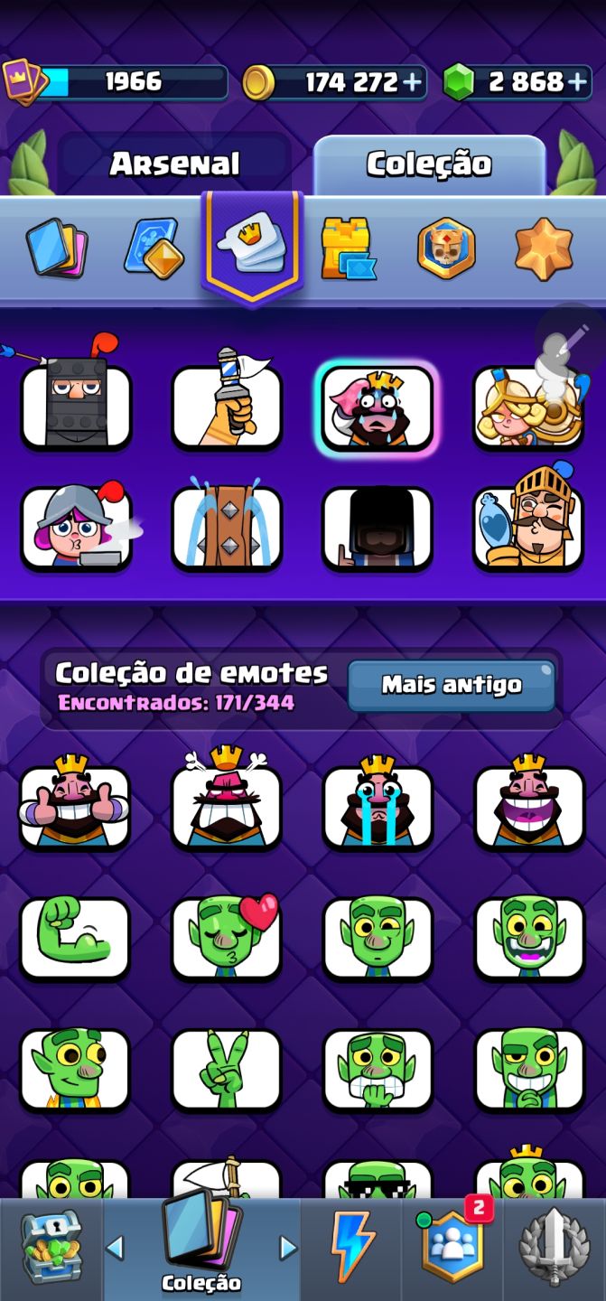 Conta Clash Royale pontuação 1966 - 35evo