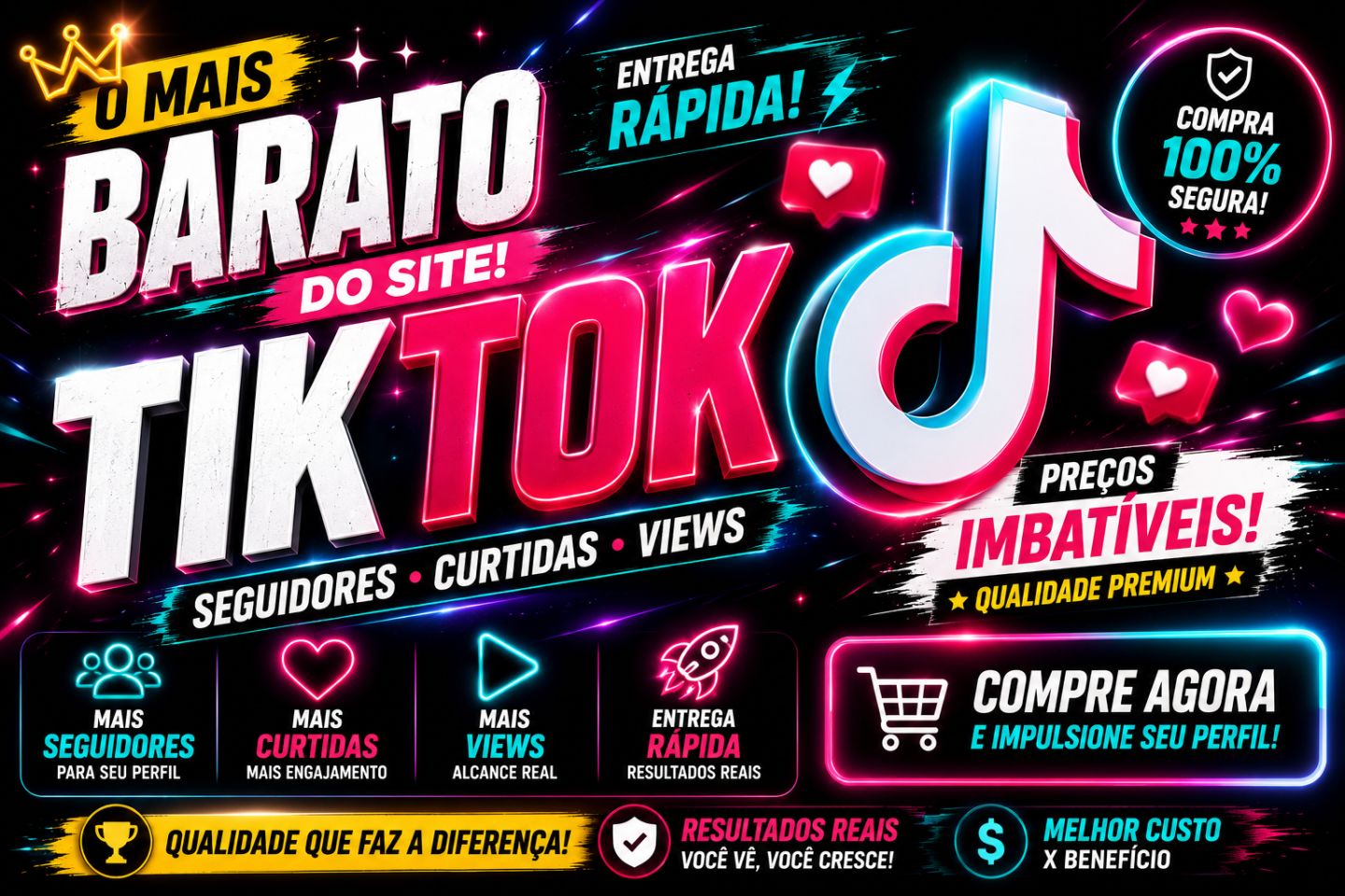 [MAIS BARATO DO SITE] SEGUIDORES TIKTOK CURTIDAS VIEWS