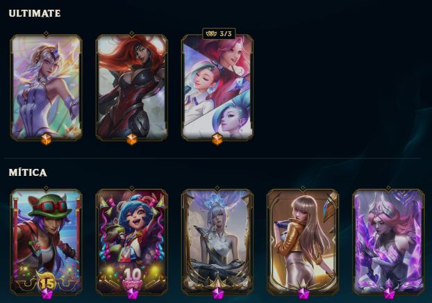 CONTA HIGH ELO COM MUITAS SKINS DE LOL VALORANT E TFT (SENDO SKINS RARAS)