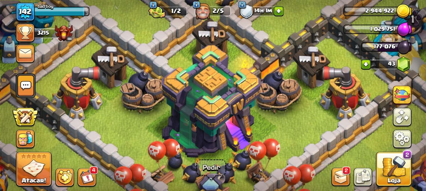 CONTA DE CLASH OF CLANS CV14 BARATA FULL ACESSO!!!