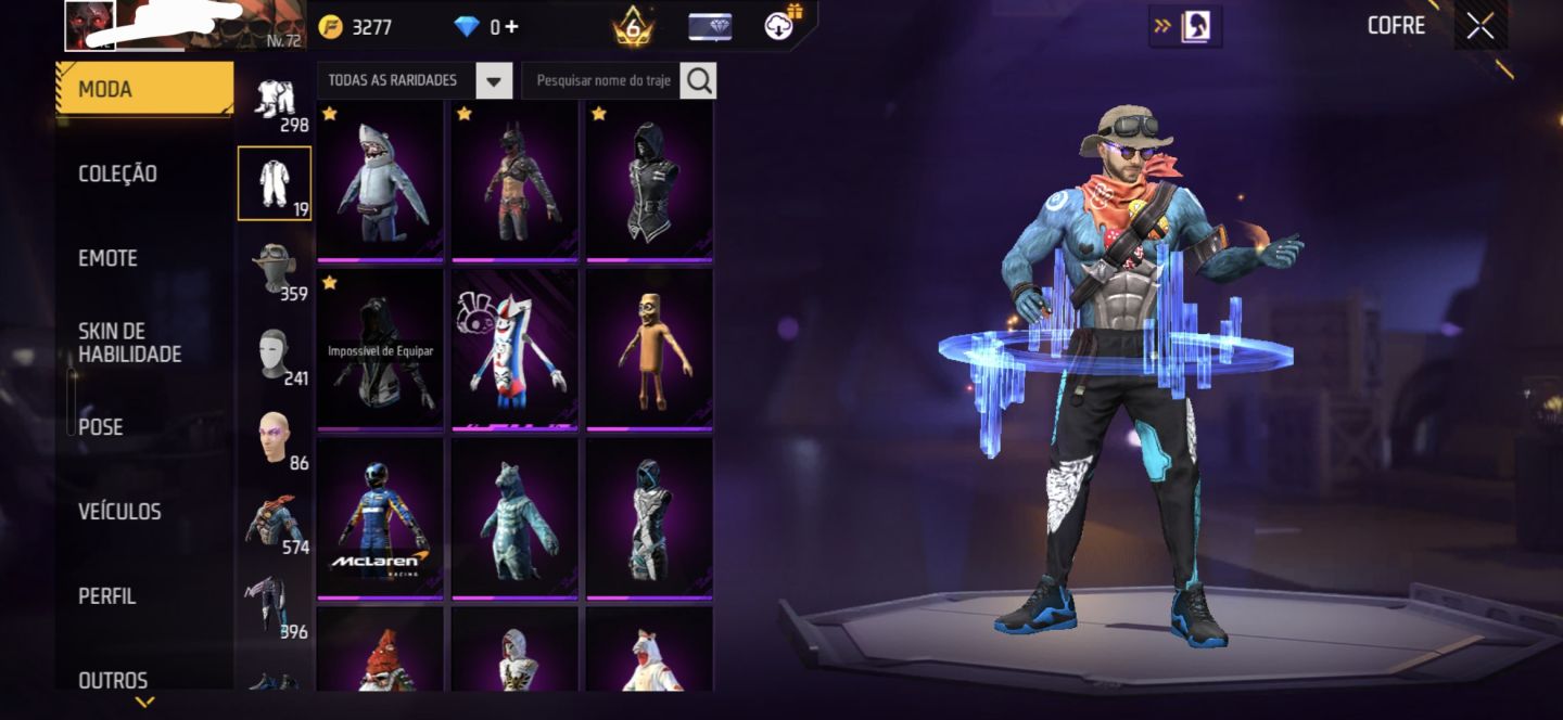 FREE FIRE PRIME 6 | 572 PEITORAIS | 396 CALÇAS | MUITO COISA RARA NA CONTA