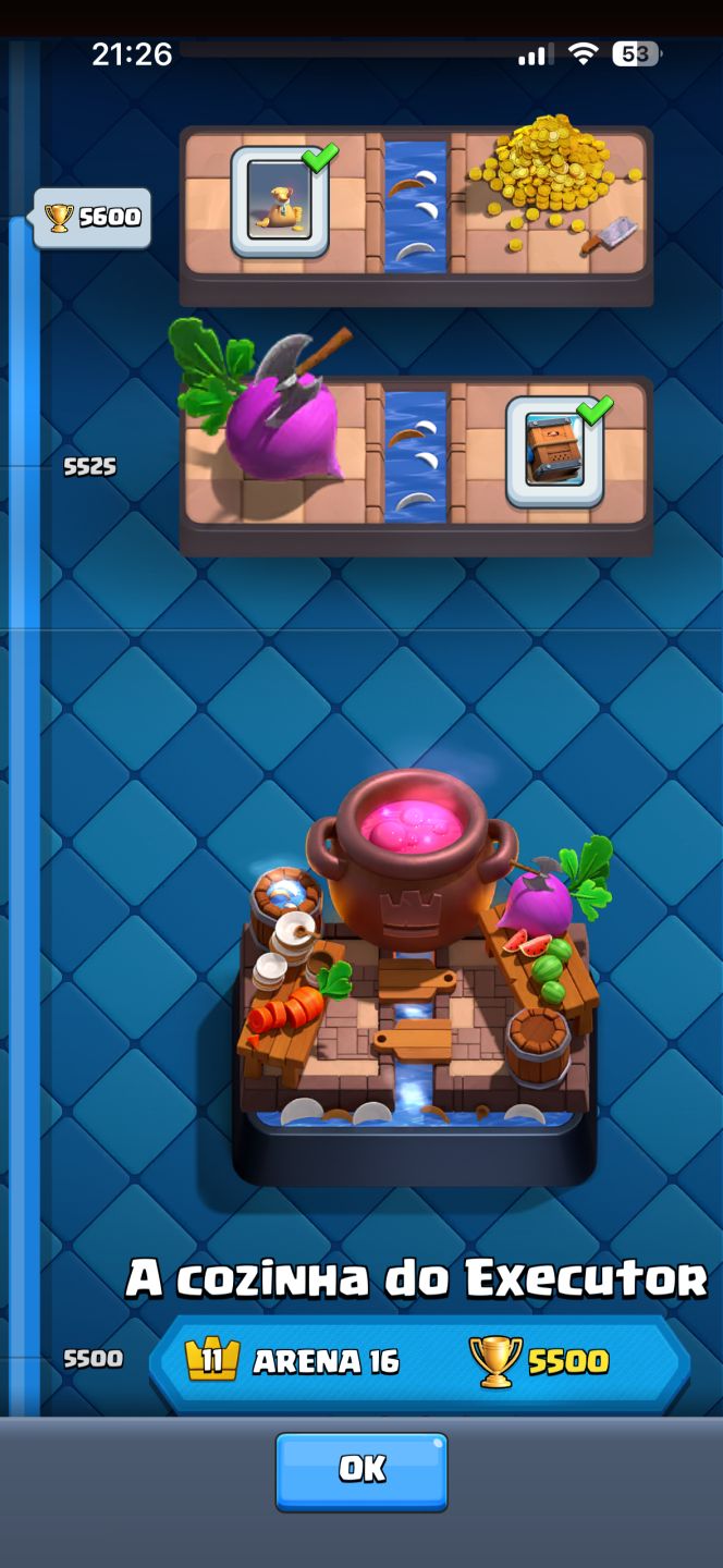 Conta Clash Royale 5600 Troféus + Cartas Upadas Arena 16