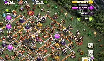 Conta clash of clans muito upada com muitos recursos elixir, ouro e elixir negro