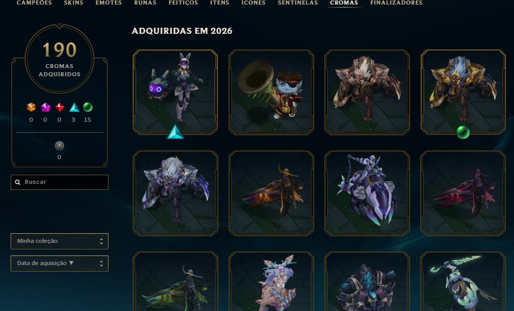 Conta LOL - 354 skins - +140 campeões habilitados- Full acesso - 107k EA - 74 Rp