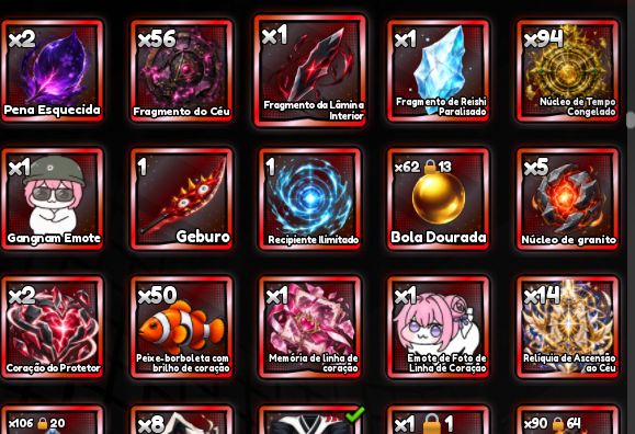 ( Vergil SET) Legacy Piece - Sets e itens!
