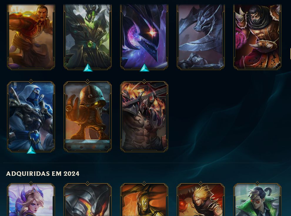 RARA 2012 - 115 SKINS - TODOS CAMPEÕES - FULL ACESSO 100% SEGURA
