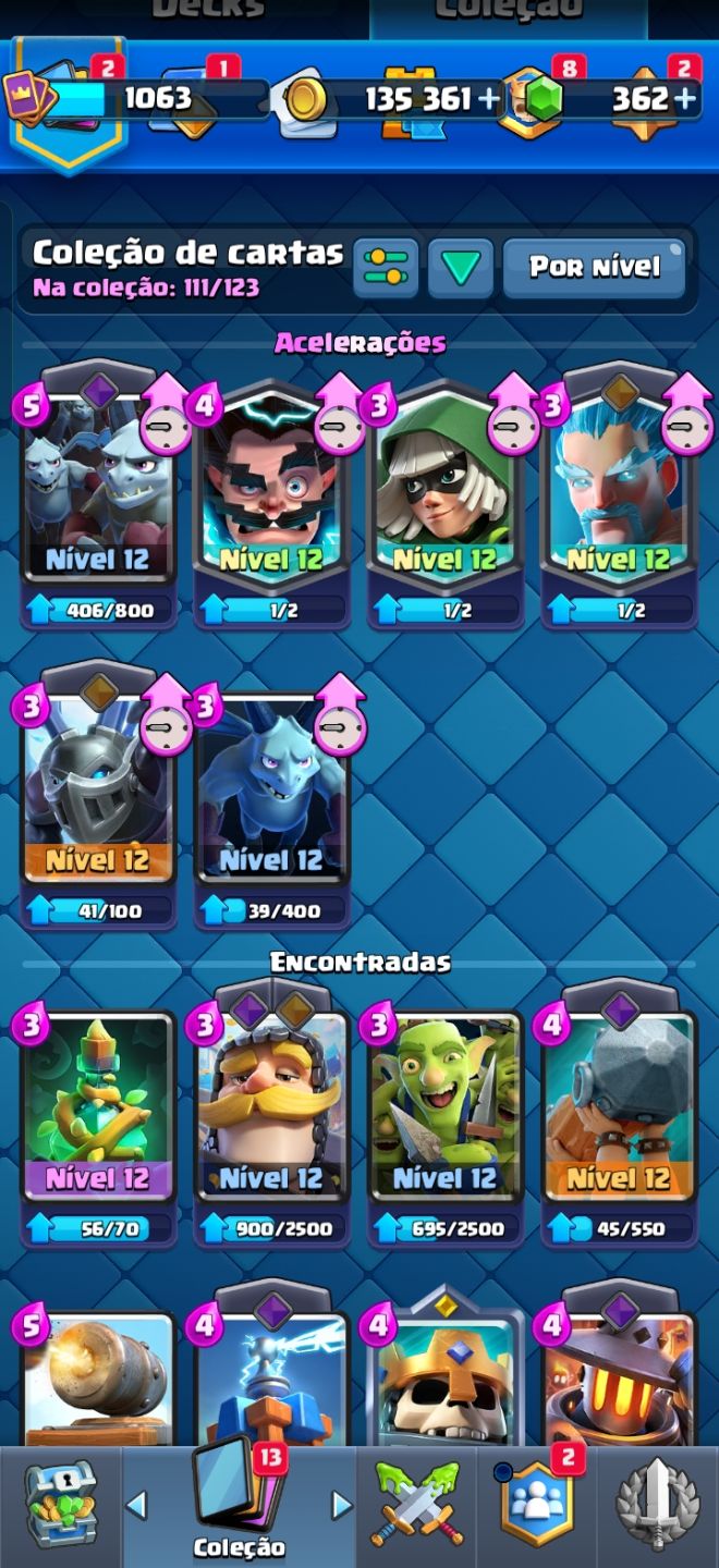 Conta de Clash Royale com 6.5k de troféus,2 campeões e diversos emojis