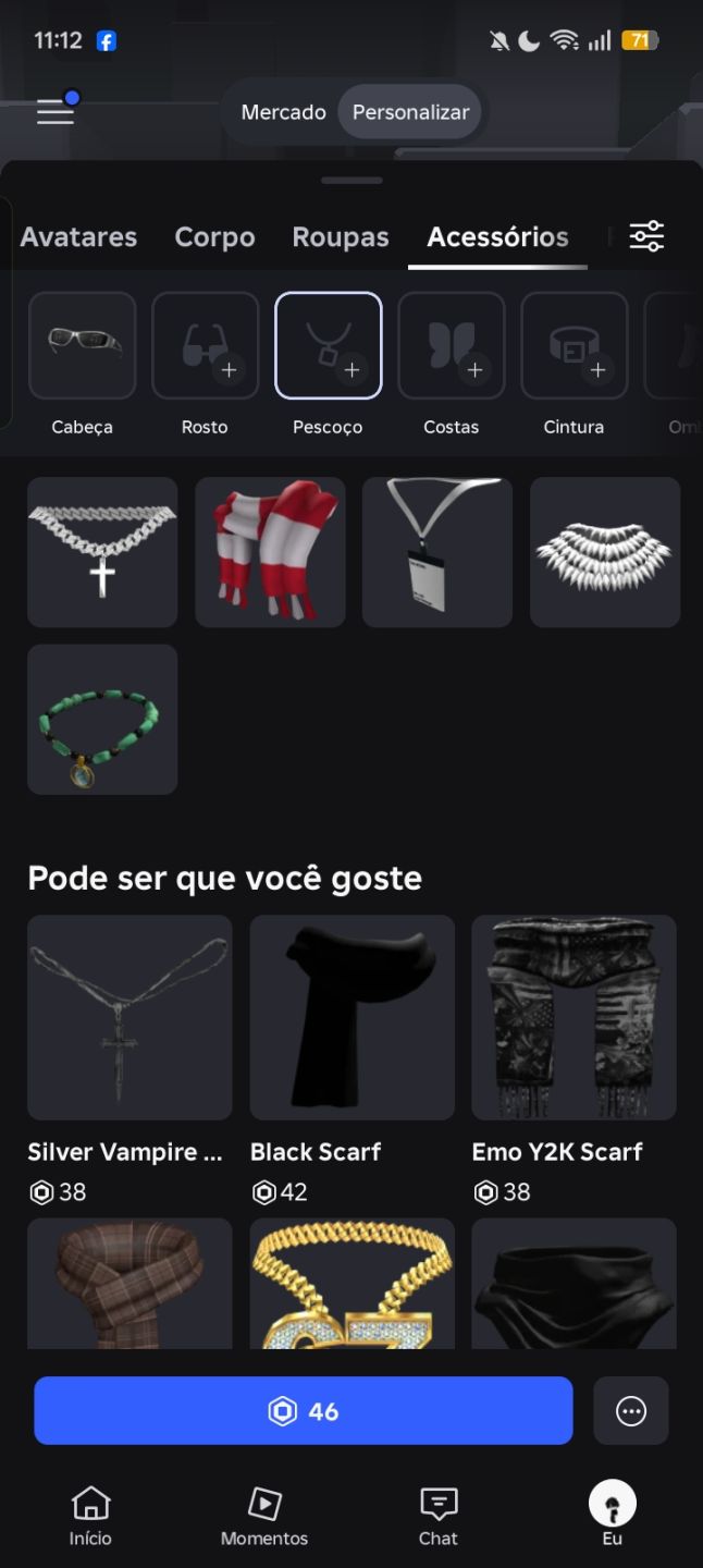 Conta de roblox