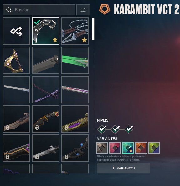 Conta valorant com SHERIF ARCANE, karambit VCT, lvl 402, 2k gastos