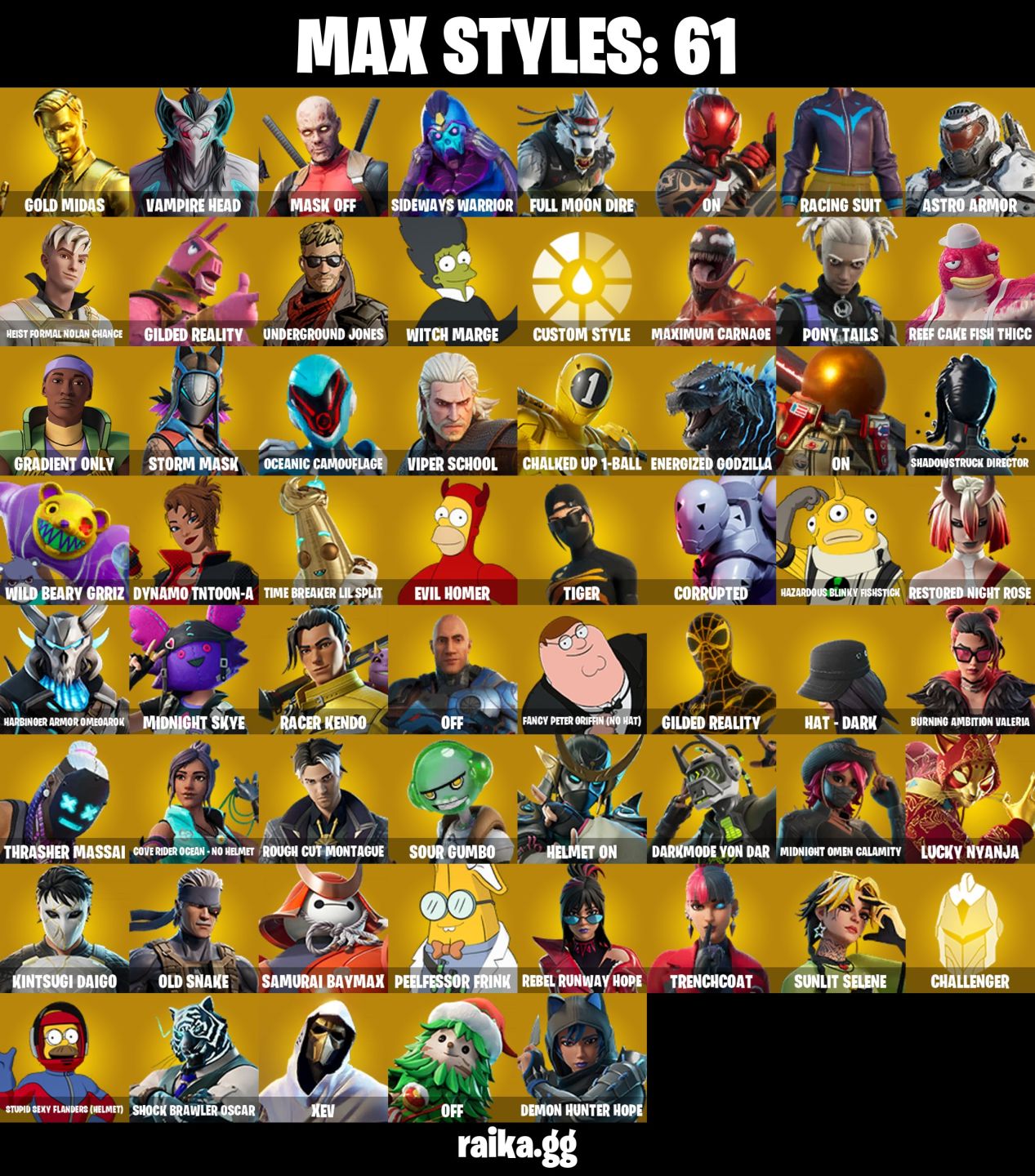 129 skins | Gold Midas | Naruto Uzumaki passe marvel