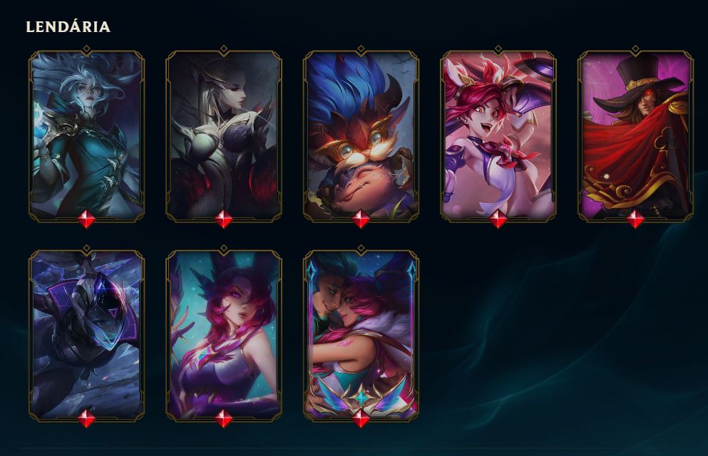 LOL DIAMANTE IV | 207 SKINS | 1 ULTIMATE | 3 MÍTICAS | 8 LENDÁRIAS | HONRA 4