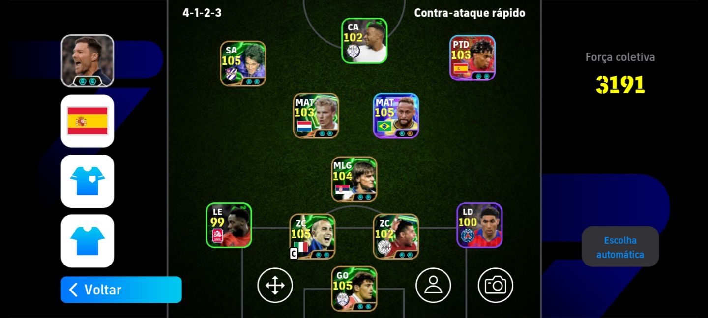 CONTA DE EFOOTEBOLL 1.190 DE FORÇA