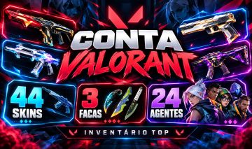 CONTA VALORANT | 44 SKINS 3 FACAS 24 AGENTES | CHAMPIONS 2026 CONFIRA!