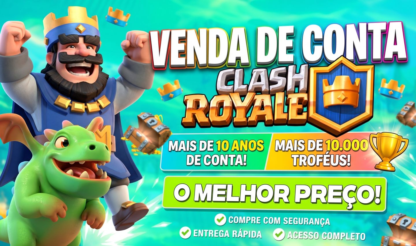 Conta clash royale +10k troféus 10 anos