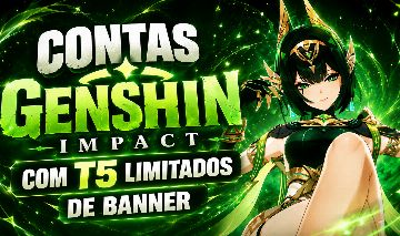 [AR58] GENSHIN IMPACT, Arlecchino + Nefer e outros 5* + Armas 5* + NEGOCIÁVEL