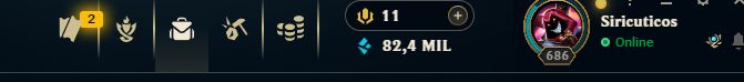 Conta Lol nvl 686 225 skins