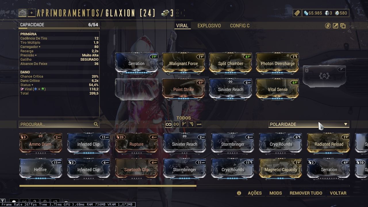 CONTA WARFRAME INICIANTE MR 4 COM SYADANA IGARO E SERRATION LEVEL MAXIMO