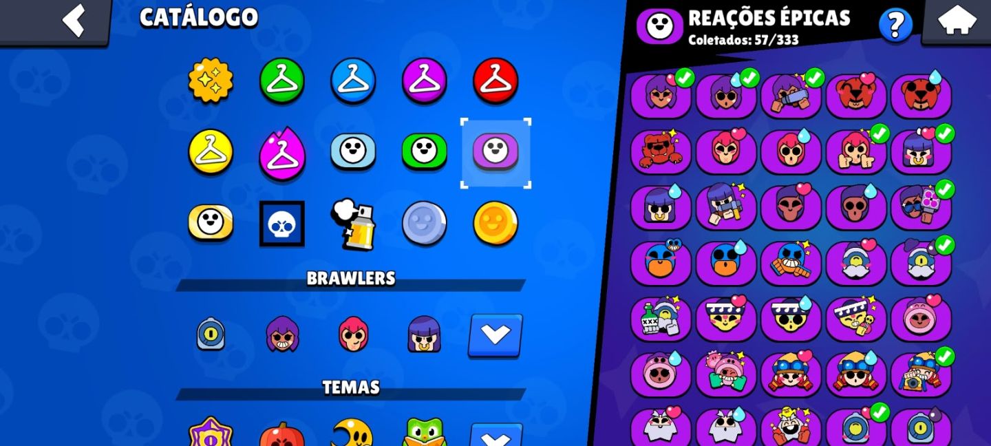 CONTA BRAWL STARS 52K TROFÉUS | 107/107 BRAWLERS (TODOS) | 10 LENDÁRIAS