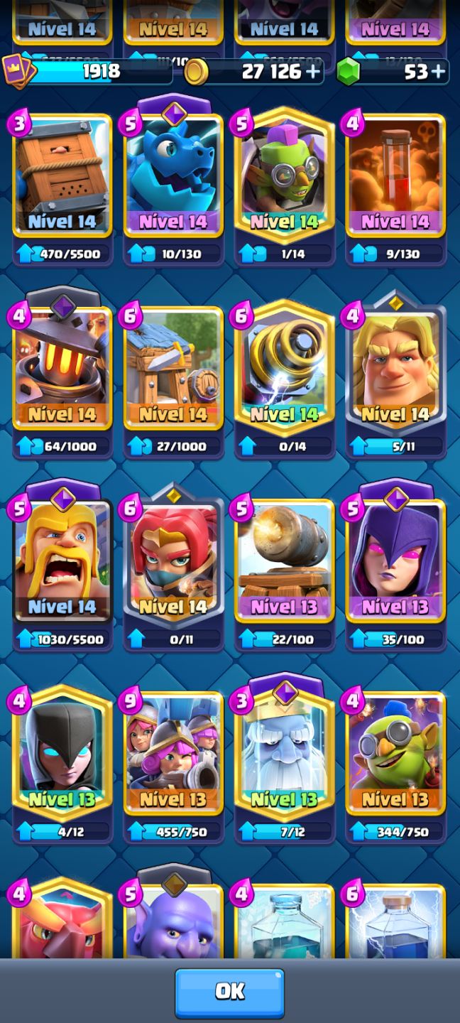 Conta de Clash Royale com 13k