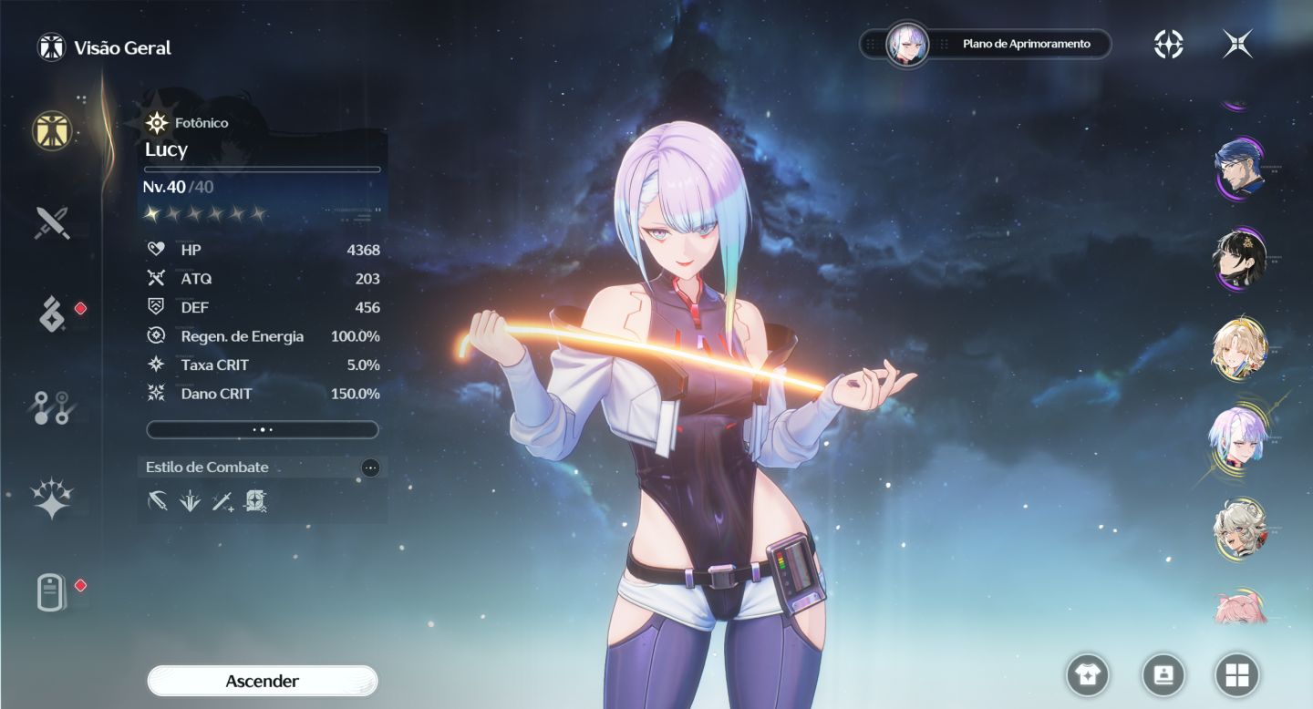 Conta endgame muitos 5 estrelas com armas.