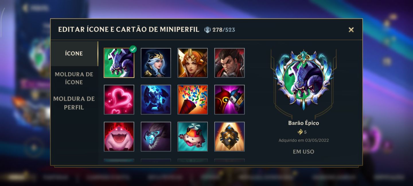 Conta wild rift com 290 skins