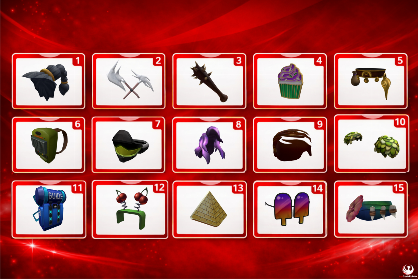 Toy Codes Roblox - Raros - itens exclusivos