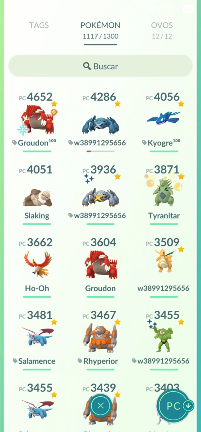 Pokémon Go Nível 70 (progresso 56,2M / 8M), 142.150 XP, 2018, nunca banido, PvP