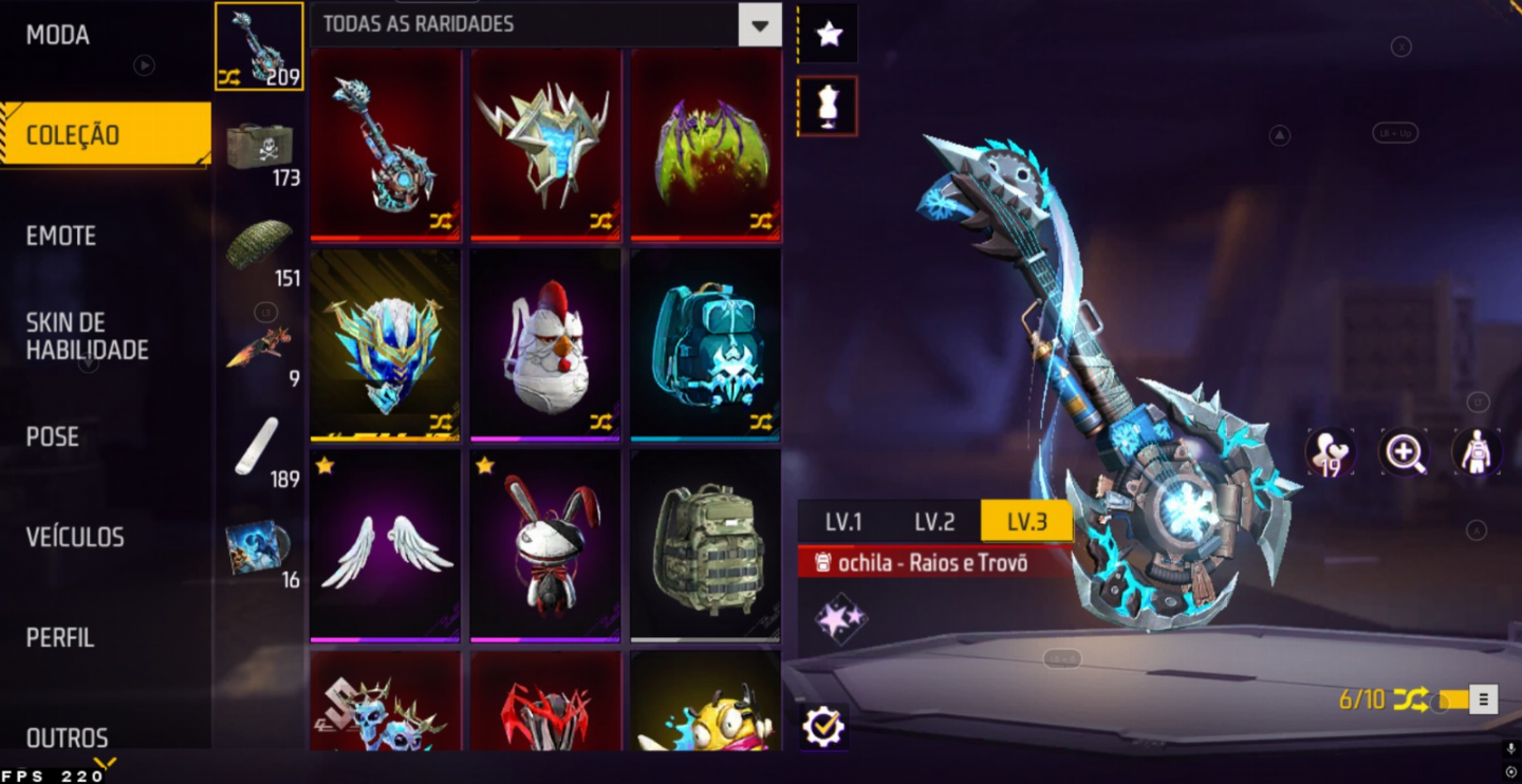 CONTA FREEFIRE GEMADA PRIME 8