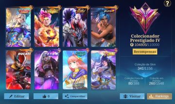 Conta mobile legends 340 Skins , cheia de Skins limitadas e exclusivas