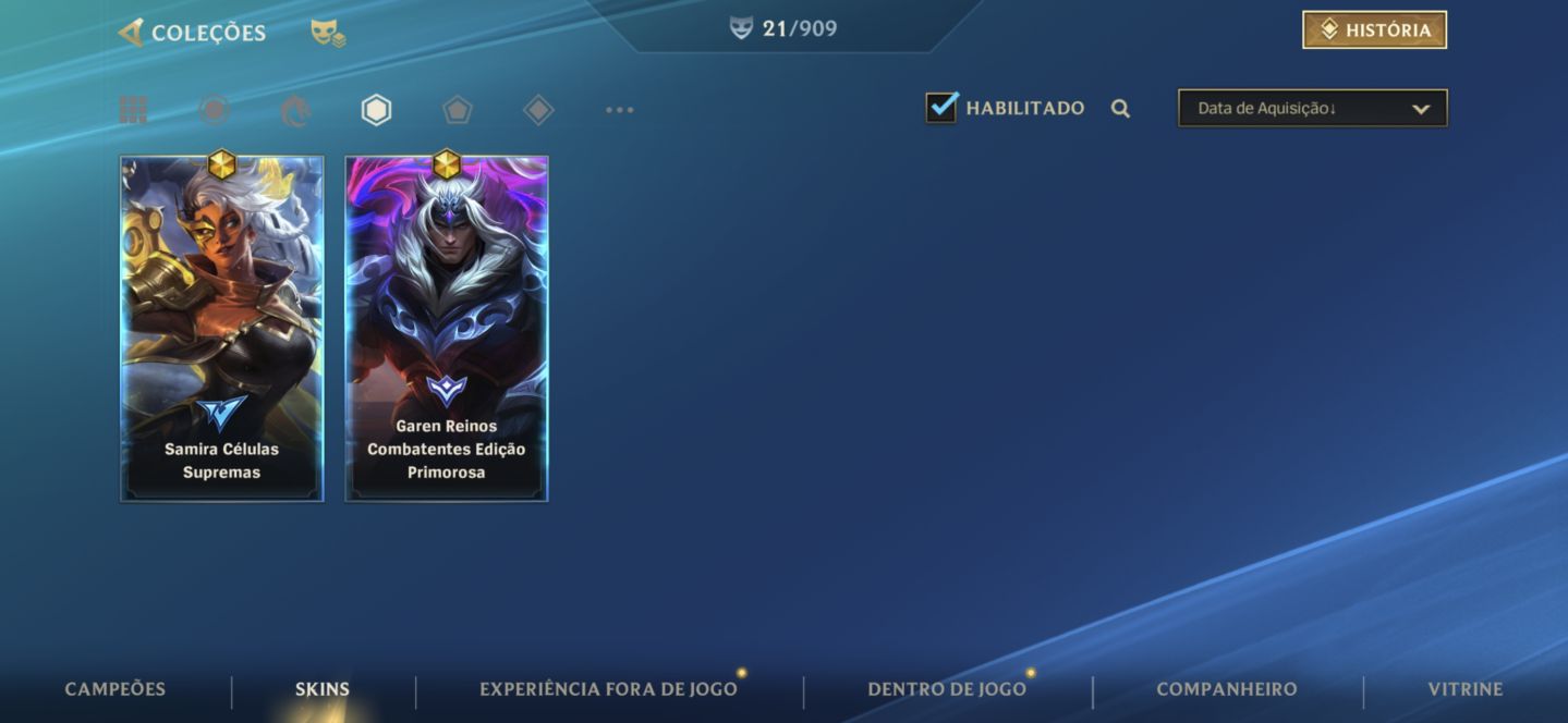 CONTA SMURF WILD RIFT C/ SAMIRA CELULAS SUPREMAS Etc.