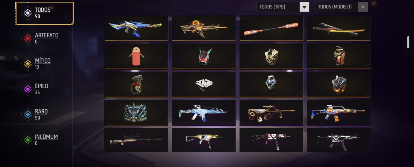 CONTA FREE FIRE INICIANTE
