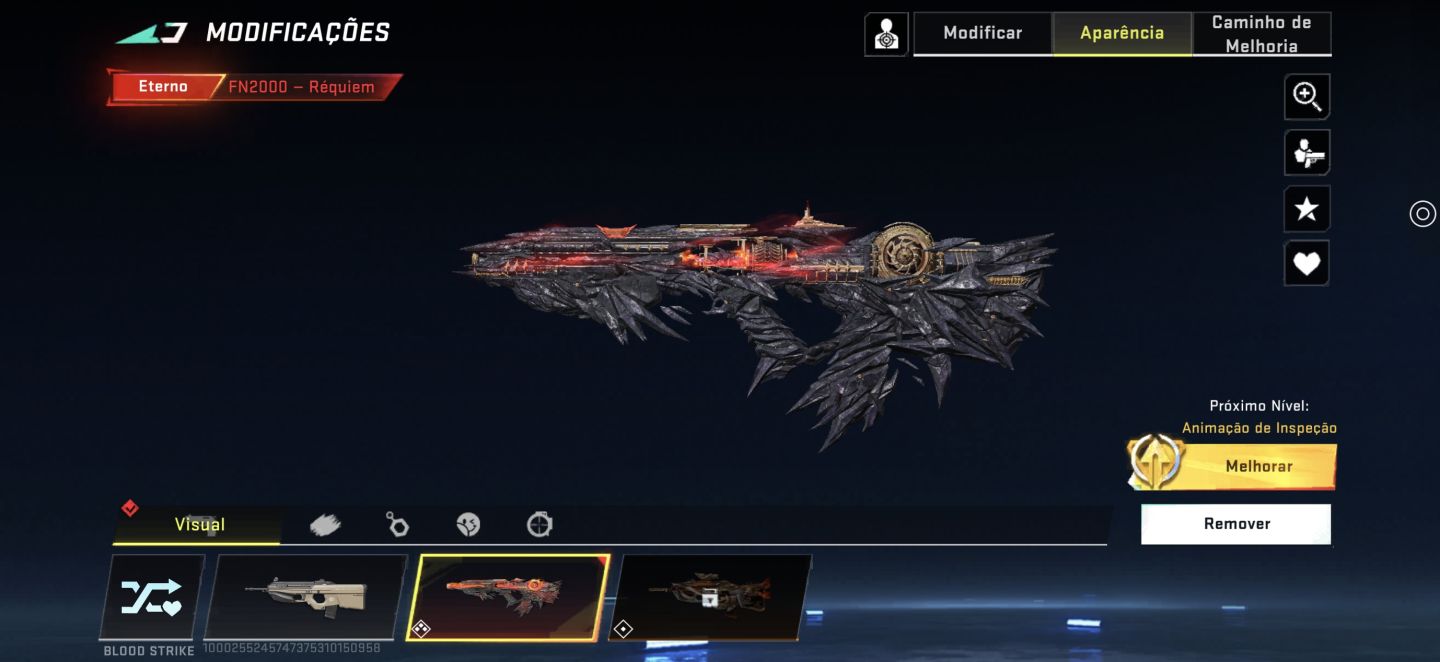 Conta blood strike com 1 EVO, 4 eternas, e muitas skins