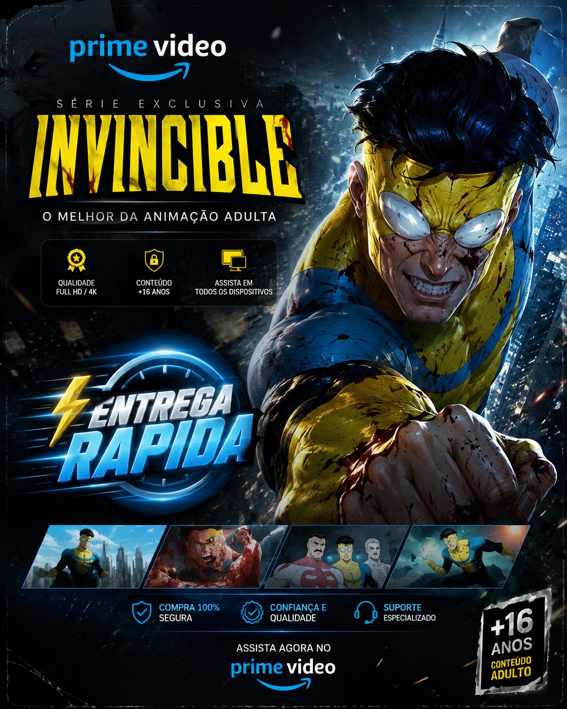 Prime Video | 30 Dias Premium | Ultra HD 4K | ENTREGA RÁPIDA