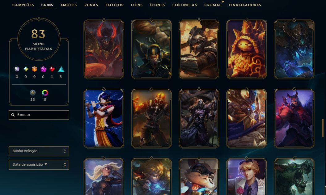 KAYLE JUIZA + SIVIR VITORIOSA | 84 SKINS | 127 CHAMPS | PRATA 4 | CONTA DE 2011