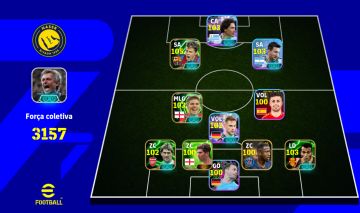 Conta eFootball para iniciante com 3145 de over