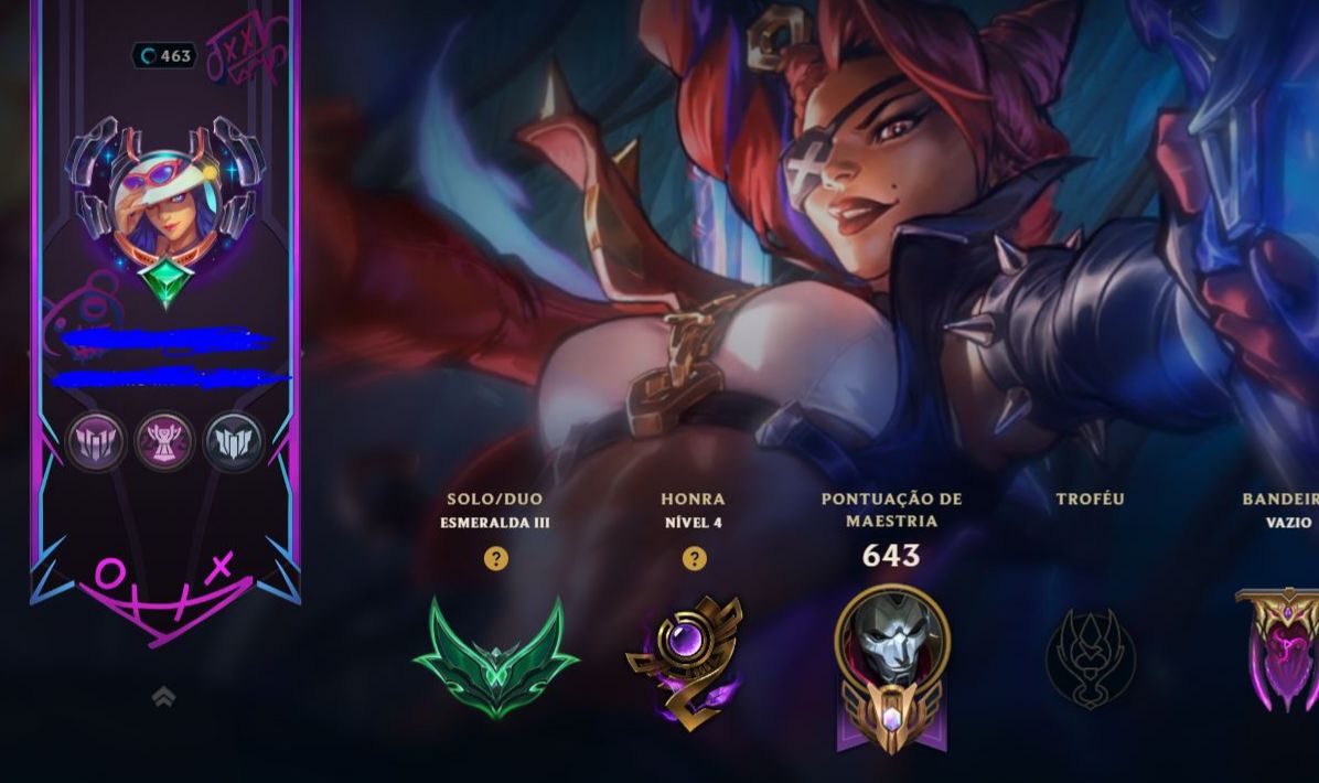 Conta LOL esmeralda full champs